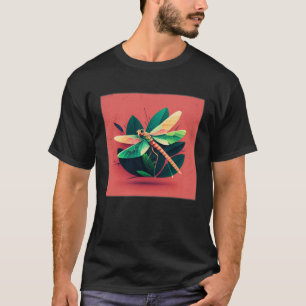 Cute Dragon Fly Illustation Aesthetic Colorful Wom T-Shirt