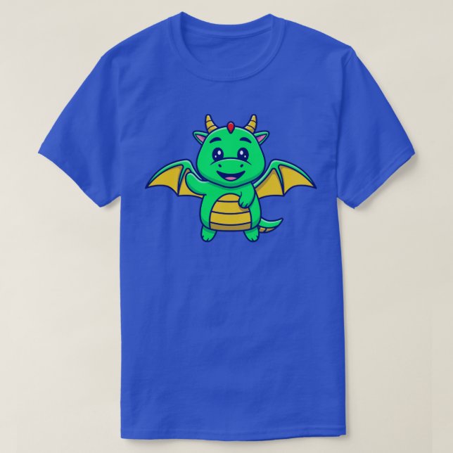 Cute Dragon Flying T-Shirt (Design Front)