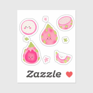 Cute Dragon Fruit Illustration – Kawaii Pitaya Sticker