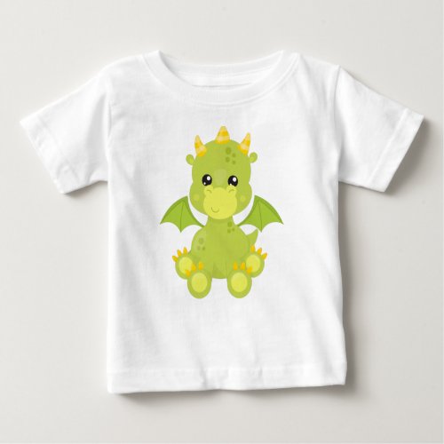 Cute Dragon Green Dragon Little Dragon Magic Baby T_Shirt