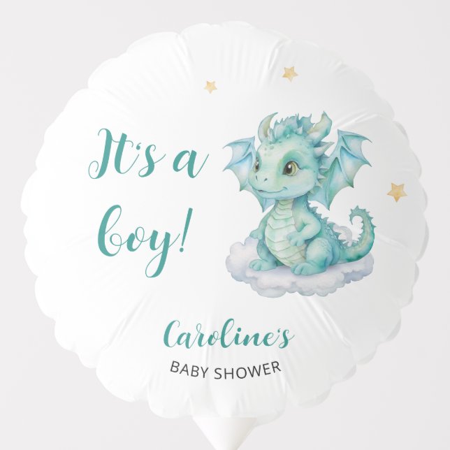 Cute Dragon It's a boy Balloon (Front)
