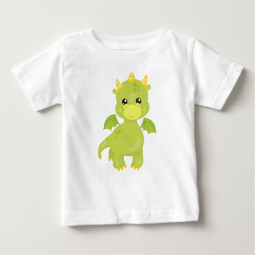 Cute Dragon Little Dragon Green Dragon Magic Baby T_Shirt