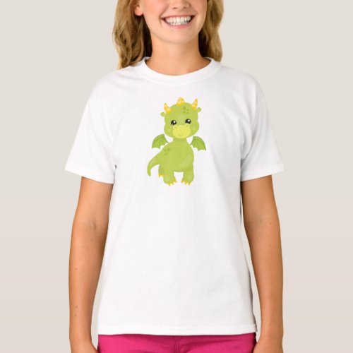 Cute Dragon Little Dragon Green Dragon Magic T_Shirt