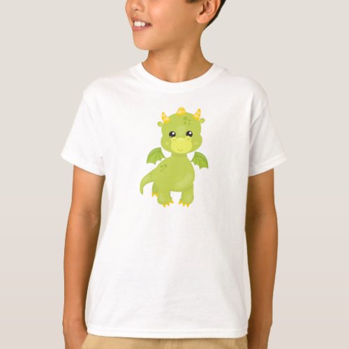 Cute Dragon Little Dragon Green Dragon Magic T_Shirt