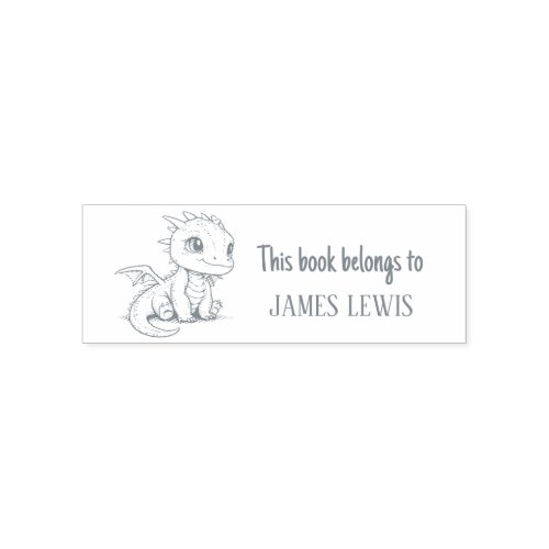 Cute Dragon Personalized Kids Name Stamp