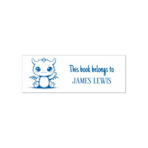 Cute Dragon Personalized Kids Name Stamp