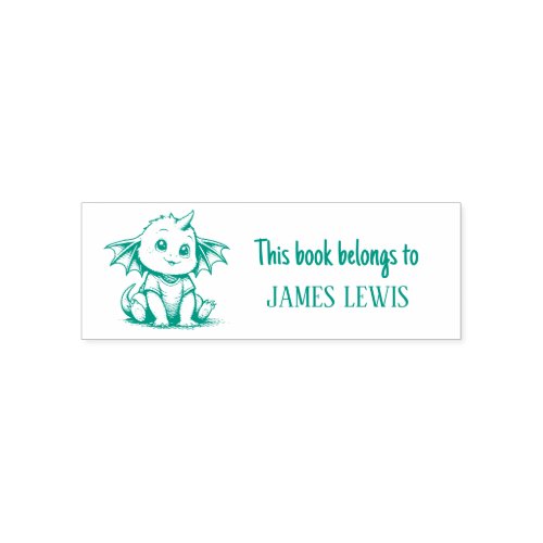Cute Dragon Personalized Kids Name Stamp