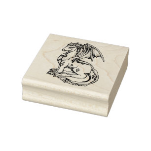 Cute Dragon Rubber Stamp