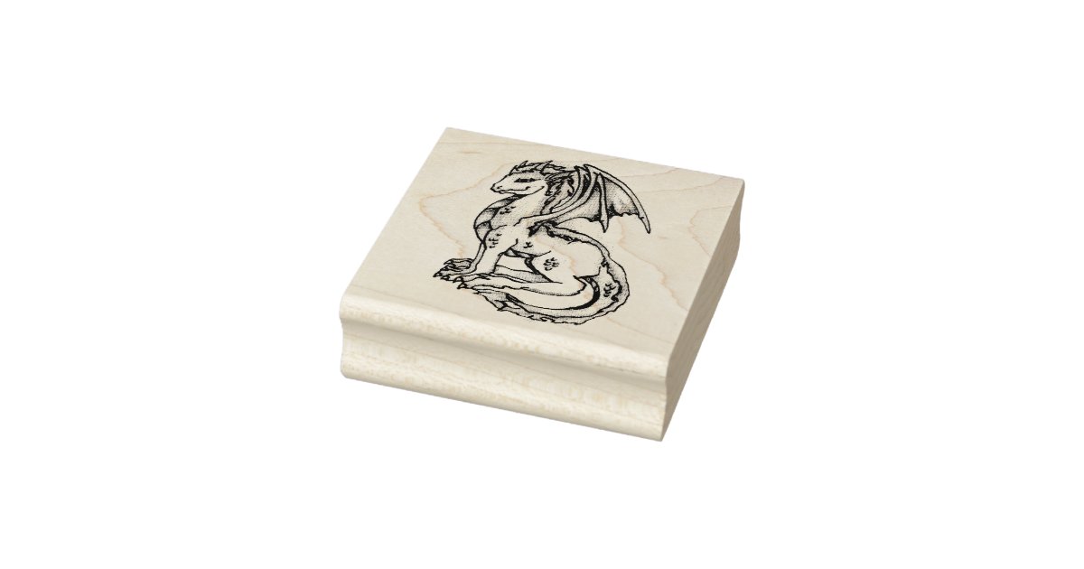 Cute Dragon Rubber Stamp | Zazzle