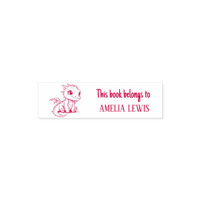 Cute Dragon Self Inking Stamp (Design)