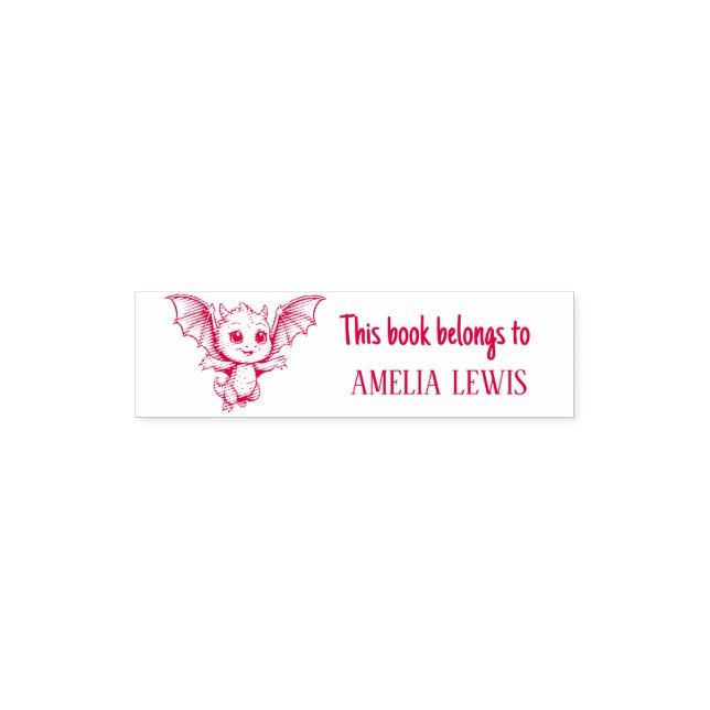 Cute Dragon Self Inking Stamp (Design)