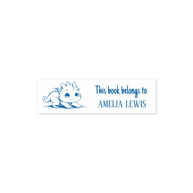 Cute Dragon Self Inking Stamp (Design)