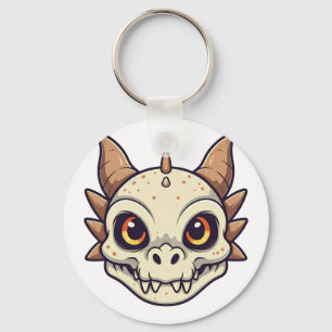 Cute Dragon Skull Keychain