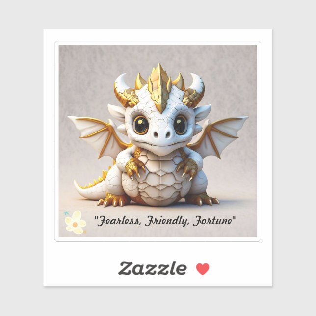 "Cute Dragon Skull" Sticker (Sheet)