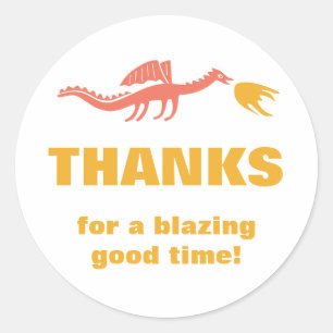 Cute Dragon Thank You Sticker