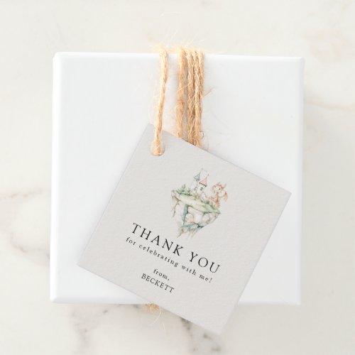 Cute Dragon Theme Birthday Party Thank You Favor Tags