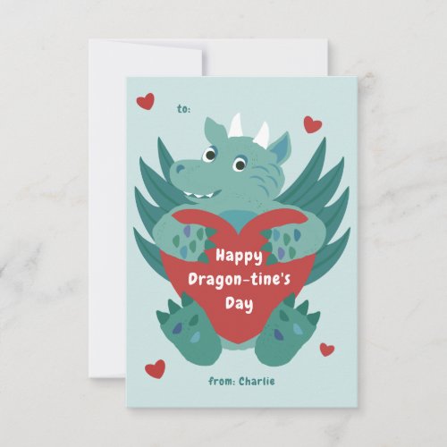 Cute Dragon Valentine Card