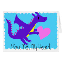Cute Dragon Valentines Day Card Dragon Valentines