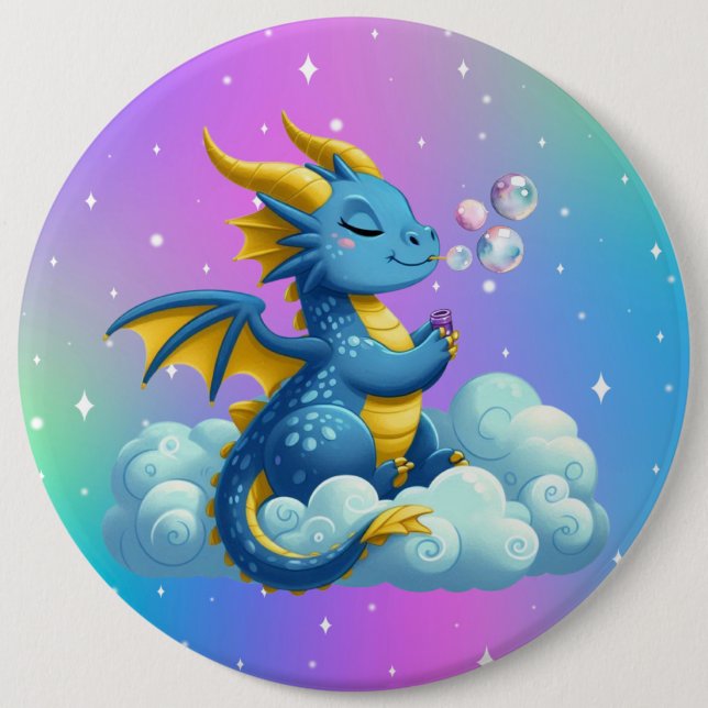 Cute Dragon/Whimsical  Button (Front)