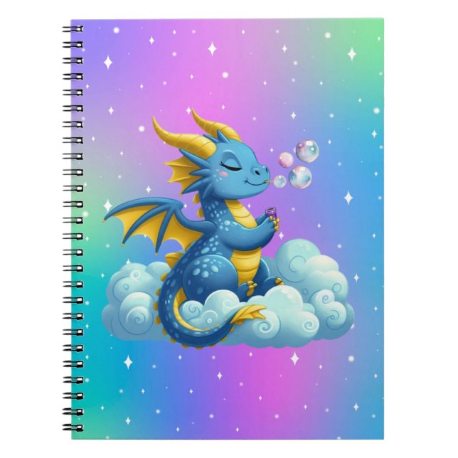 Cute Dragon/Whimsical  Notebook (Front)