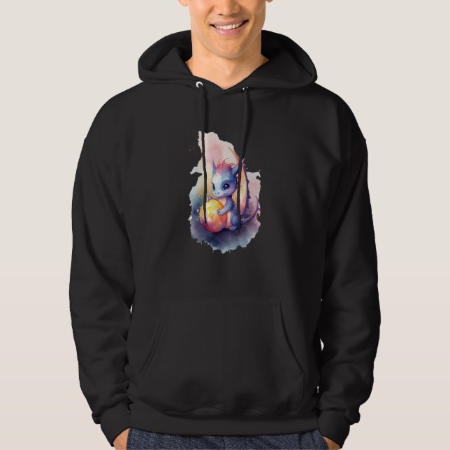 Cute dragon with an egg hoodie (Front)