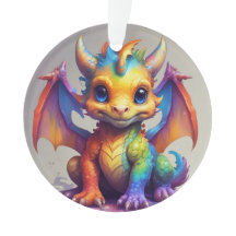Cute Dragon Xmas Ornament