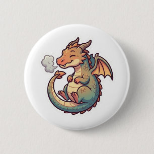 Cute Dragon Zodiac Button