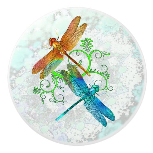 Cute Dragonflies Ceramic Knob