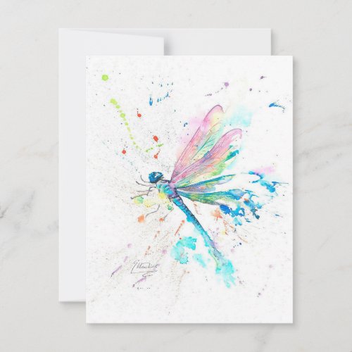 Cute Dragonfly Colorful  Gift For Christmas  Invitation