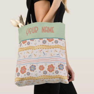 Cute Dragonfly Floral Whimsical Inspirivity tote Bag