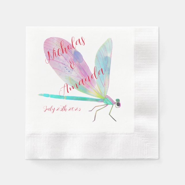 Cute dragonfly napkins (Front)