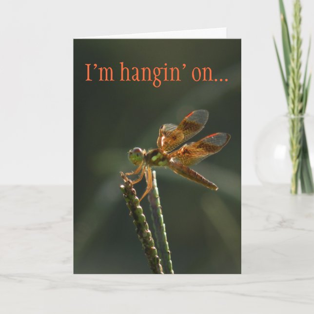 Cute Dragonfly Valentine Card. Holiday Card (Front)