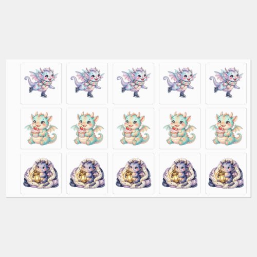 Cute Dragons Labels