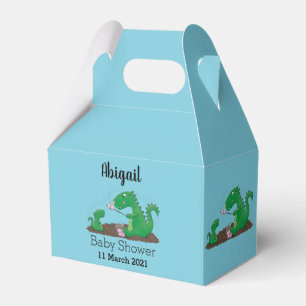Cute dragons roasting marshmallows cartoon favor boxes