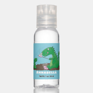 Cute dragons roasting marshmallows cartoon hand sanitizer