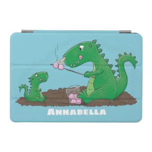 Cute dragons roasting marshmallows cartoon iPad mini cover