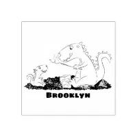 Teacher's customizable stamp - Cartoon Dragon | Zazzle