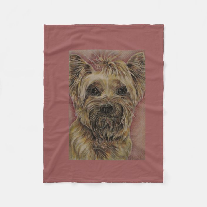 2pulrlsedbzmym Draw a large circle near the topmost. https www zazzle com cute drawing of happy yorkie silky in pink fleece blanket 256015692868538378