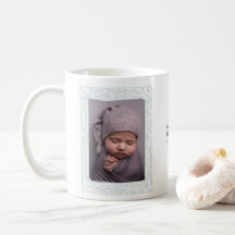 Cute Drawing Photo Birth Announcement Card Baby