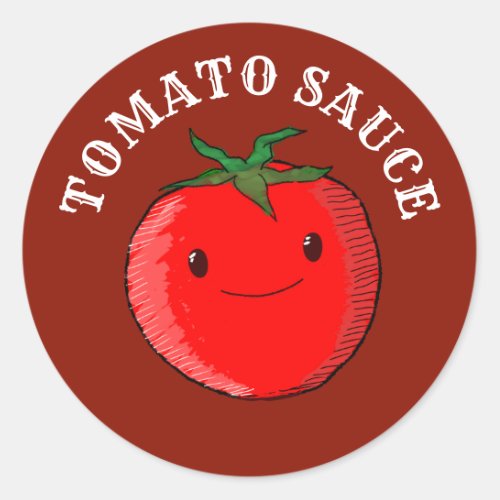 Cute Drawing Tomato  Classic Round Sticker