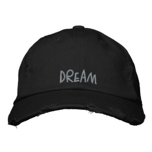 Cute Dream Quote Vintage Style Black Purple Embroidered Baseball Cap
