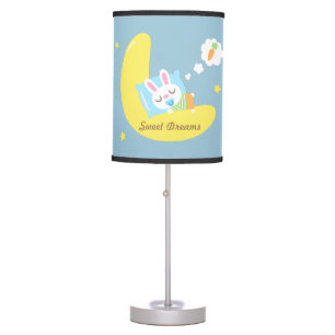 Cute Dreamland Baby Bunny Kids Nursery Room Decor Table Lamp