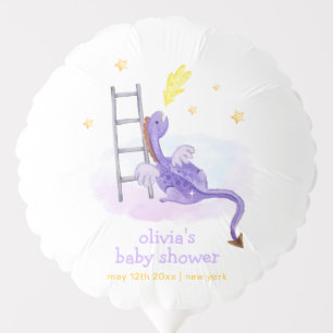 Cute Dreamy Fairytale Dragon Stars Baby Shower  Balloon