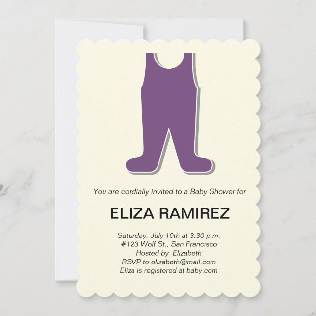 cute dress baby shower invitation (Front)