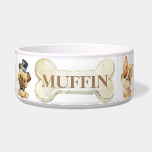 Cute Dressed Up Dogs Corgi Pug Dachshund Sheepdog Bowl