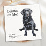 Cute Drinks On Me Labrador Retriever Dog Wedding Napkins