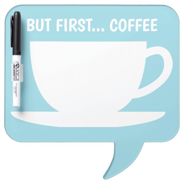 Cute dry erase board for coffee lover (Front)