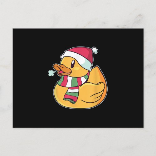 Cute Dub Duck Christmas Announcement Postcard