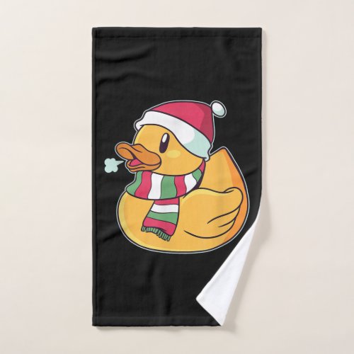 Cute Dub Duck Christmas Hand Towel