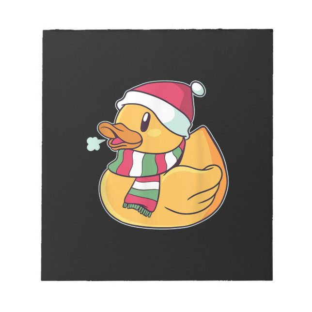 Cute Dub Duck Christmas Notepad (Front)